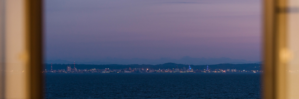 青森市繁華街の夜景